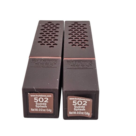 Burts Bees Natural Lipstick 502 Suede Splash 0.12 Oz/3.4 g  Lot Of 2 NIP - Picture 6 of 7